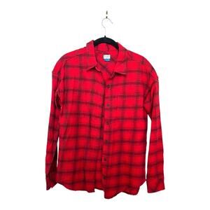KAVU Hanna Shirt in Red Plaid Size XS